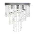 Beliani Chandelier Esmelle S Crystal Silver
