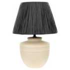 Beliani Table Lamp Tigre Ceramic Beige