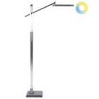 Beliani LED Floor Lamp Aquarius With Dimmer Metal Silver