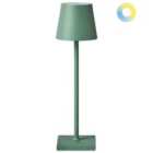 Beliani Wireless LED Table Lamp Baceiro With Dimmer Metal Green