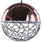 Beliani Pendant Lamp Padma Metal Copper