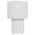 Beliani Table Lamp Alfeios Linen White