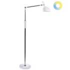 Beliani LED Floor Lamp Andromeda With Dimmer Metal White