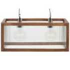 Beliani Pendant Lamp Penna Mango Wood Brown