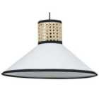Beliani Pendant Lamp Mantua Rattan White