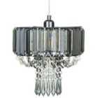 Beliani Chandelier Adorn Metal Light Grey