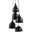 Beliani Pendant Lamp Savio Metal Golden Brown Black