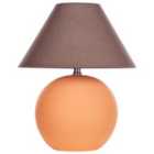 Beliani Table Lamp Limia Ceramic Orange