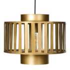 Beliani Pendant Lamp Hugli Metal Brass
