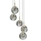 Beliani Pendant Lamp Ralfes Glass Brass