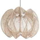 Beliani Pendant Lamp Maninga Paper Rope Light Brown