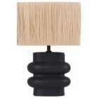 Beliani Table Lamp Judy Ceramic Black