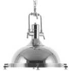 Beliani Pendant Lamp Ebron Metal Silver