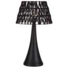 Beliani Table Lamp Pellejas Mango Wood Black