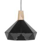 Beliani Pendant Lamp Somme Metal Black