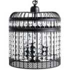 Beliani Pendant Lamp Celon Metal Black