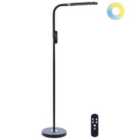 Beliani LED Floor Lamp Aries With Dimmer Metal Black