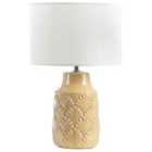 Beliani Table Lamp Balao Ceramic Yellow