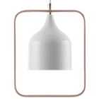 Beliani Pendant Lamp Mavone Metal White