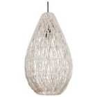 Beliani Pendant Lamp Annotto Cotton Beige