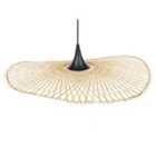 Beliani Pendant Lamp Floyd Bamboo Wood Light Brown