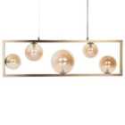 Beliani Pendant Lamp Geehi Metal Brass