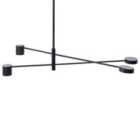 Beliani Pendant Lamp Bandon Metal Black