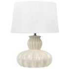 Beliani Table Lamp MalabUKa Ceramic Beige