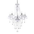 Beliani Chandelier Locone Crystal Silver