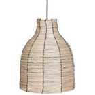 Beliani Pendant Lamp Kelakas Wicker Natural