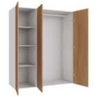 Wickes Claydon Oak Slab Triple Wardrobe with Rail & Shelves 1800 x 1500mm