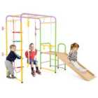 Costway Metal Indoor Jungle Gym 8-in-1 Climbing Playset for Ages 3+-Colourful
