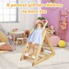 Costway Children Wooden Climbing Ladder with 3 Difficulty Levels