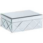 Beliani Trinket Box Gorron Glass Silver