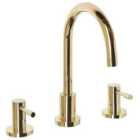 Beliani Basin Mixer Tap Sipi Brass Gold