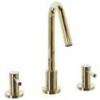 Beliani Basin Mixer Tap Kalambo Brass Gold