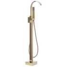 Beliani Freestanding Bathtub Faucet Ribbon Gold