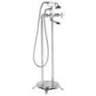 Beliani Freestanding Bathtub Faucet Hebbe Silver