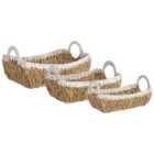 Beliani Set Of 3 Baskets Campha Wicker Natural