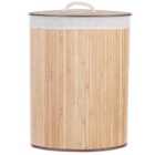 Beliani Basket Matara Bamboo Wood Light Brown