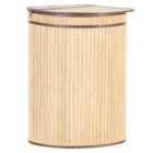 Beliani Basket Badulla Bamboo Wood Light Brown
