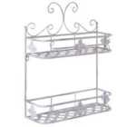 Beliani Wall Shelf Marayes Metal Grey