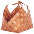 Beliani Basket Qara Fir Wood Brown