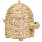 Beliani Kids Basket Turtle Montagu Wicker Natural