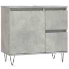 Vidaxl Bathroom Cabinet Concrete Grey 65X33X60 Cm Engineered Wood