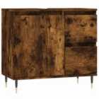 Vidaxl Bathroom Cabinet Smoked Oak 65X33X60 Cm Engineered Wood