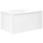Beliani Wall Mounted Washbasin Cabinet Alzira 80 Cm White