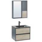 Beliani Bathroom Vanity Set Teruel Grey