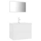 Vidaxl Bathroom Furniture Set White Engineered Wood