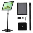 Costway Height Adjustable Rotatable Poster A3 Information Stand-Black